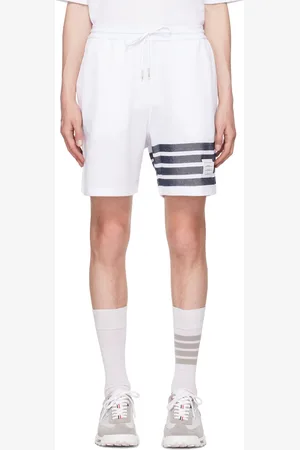 Thom Browne Short blanc à quatre rayures