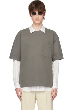 Auralee T-shirt épais gris