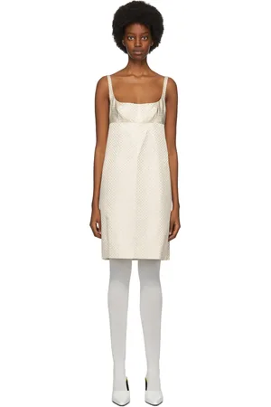 Marc Jacobs Robe midi blanc cassé à pois scintillants