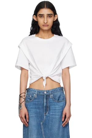 RAG&BONE T-shirt Mica blanc à ornement noué