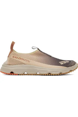 Salomon Baskets RX Moc 3.0 beige et gris à garniture en suède