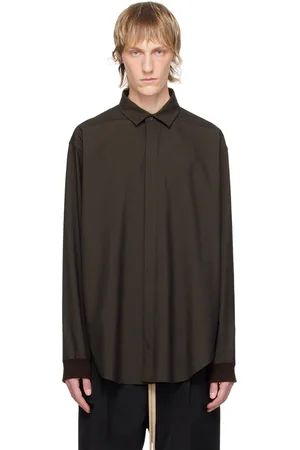 FEAR OF GOD Chemise brune à boutons