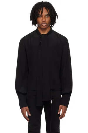 ENFANTS RICHES DEPRIMES Chemise noire à lavallière