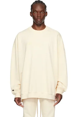 Rick Owens Pull molletonné surdimensionné blanc cassé édition Champion