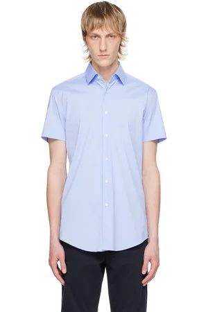 HUGO BOSS Chemise bleue à boutons