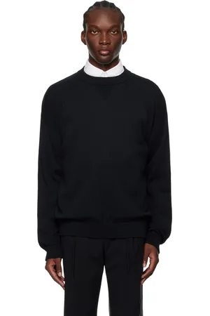 HUGO BOSS Pull noir à logo brodé