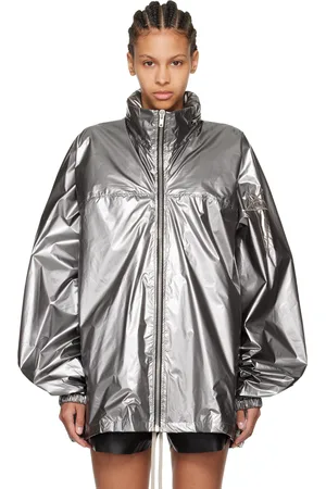 Rick Owens Blouson surdimensionné argenté édition Champion