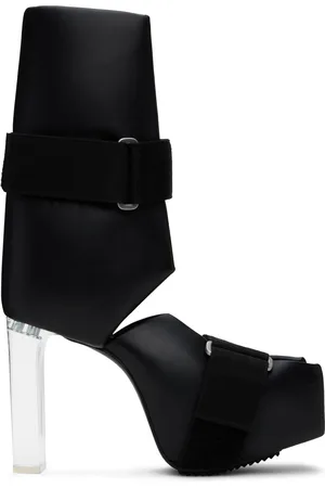 Rick Owens Chaussures de style attelle à talon bottier Kiss noires