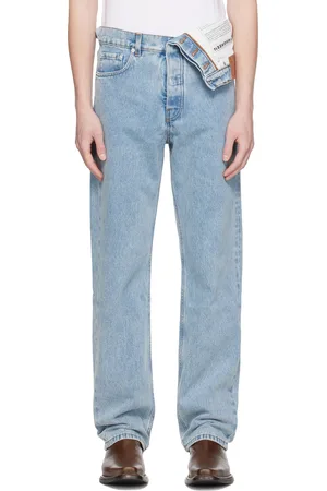 Y / PROJECT Jean bleu à taille asymétrique
