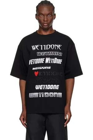 We11 Done T-shirt noir à logos LOVE