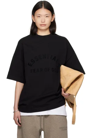 FEAR OF GOD T-shirt noir à logo contrecollé - Core