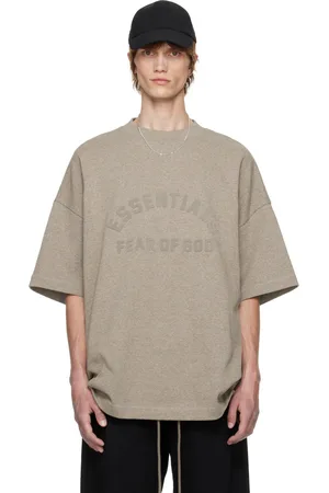 FEAR OF GOD T-shirt gris à logo contrecollé - Core