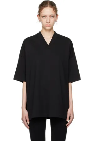 FEAR OF GOD T-shirt noir à col en V - Core