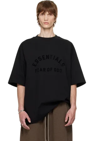 FEAR OF GOD T-shirt noir à logo contrecollé - Core