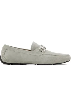 Salvatore Ferragamo Flâneurs de conduite gris à ferrures Gancini