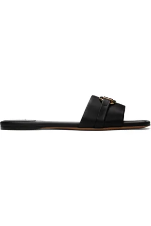 Salvatore Ferragamo Sandales à enfiler noires à ferrure Gancini