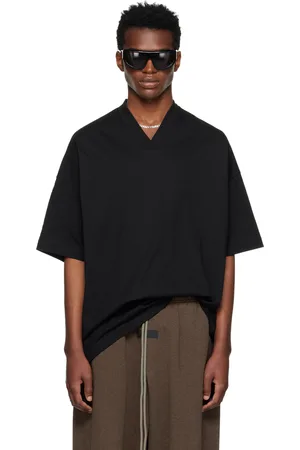 FEAR OF GOD T-shirt noir à col en V - Core