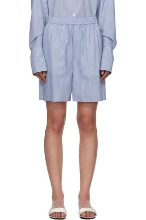 Auralee Short bleu à rayures