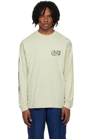 Carhartt T-shirt à manches longues vert à images de mimétolithe