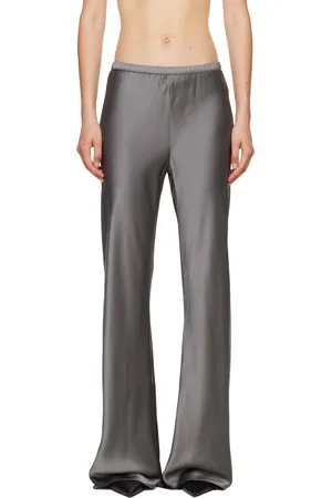 Silk Laundry Pantalon de détente coupé sur le biais gris
