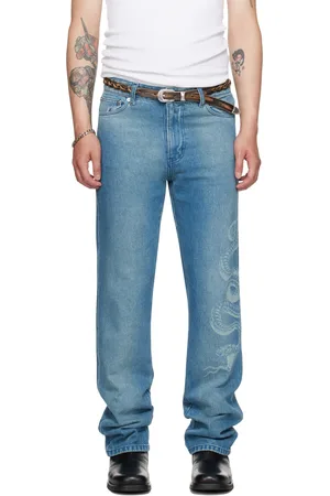 LU’U DAN Jean droit bleu édition CLOT