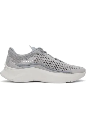 VALENTINO GARAVANI Baskets grises en filet