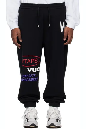 Wtaps Pantalon de survêtement noir à logo de style collégial