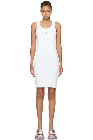 Givenchy Robe courte blanche à ferrure à logo 4G