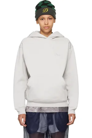 DIME Pull à capuche gris à logo