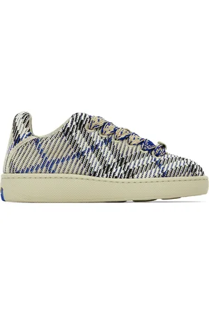 Burberry Baskets Box beiges en tricot à carreaux