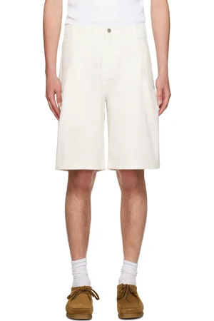 AMOMENTO Short blanc en denim à poches avant modifiées
