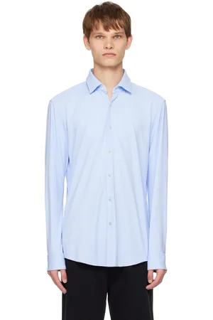 HUGO BOSS Chemise bleue à col classique