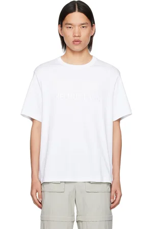 Helmut Lang T-shirt blanc à logo brodé