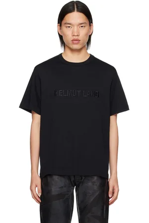 Helmut Lang T-shirt noir à logo brodé