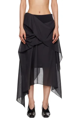 Issey Miyake Jupe midi Over The Body noire