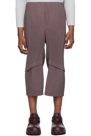 Issey Miyake Pantalon Aerial brun