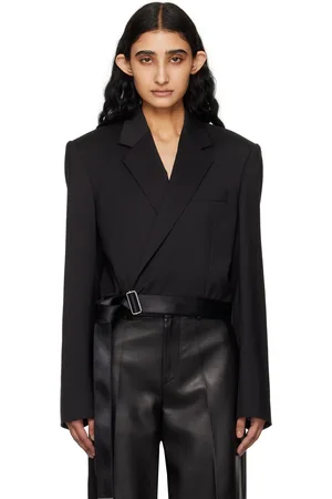 Helmut Lang Veston cache-cœur noir