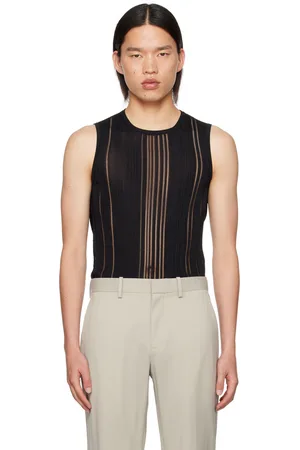 Helmut Lang Débardeur noir à découpe