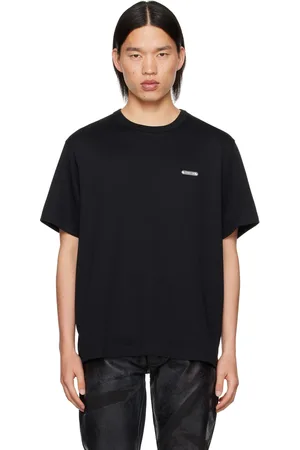 Helmut Lang T-shirt noir à plaque à logo