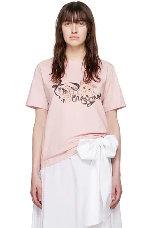 Msgm T-shirt rose à image à logo