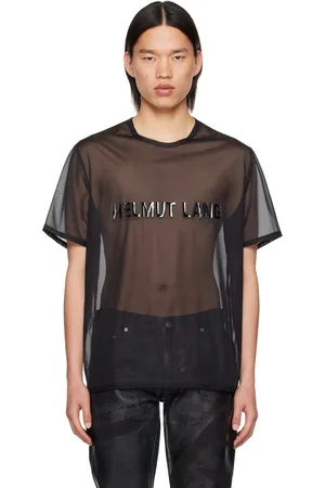 Helmut Lang T-shirt transparent noir