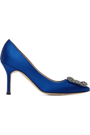Manolo Blahnik Chaussures à talon aiguille Hangisi 90 bleues