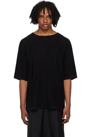 COMMAS T-shirt noir à ornements à points froncés