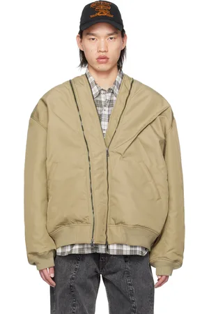 Y / PROJECT Blouson aviateur beige à deux glissières