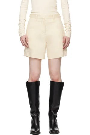 Helmut Lang Short de style chauffeur blanc cassé