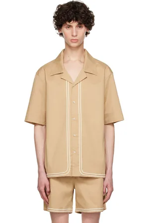 COMMAS Chemise brun clair à ornements en cordelette tressée