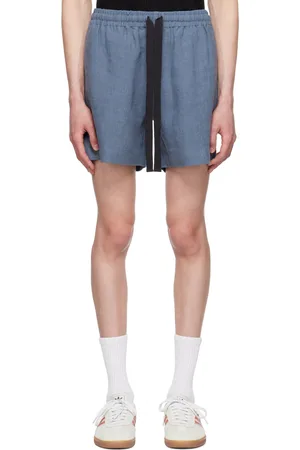 COMMAS Short de détente bleu en lin