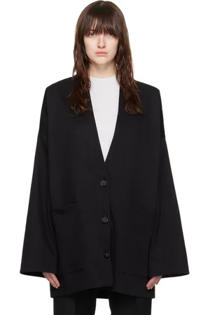 Totême Cardigan noir à poches plaquées