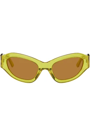 ECKHAUS LATTA Lunettes de soleil Bug jaunes exclusives à SSENSE