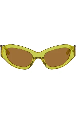 ECKHAUS LATTA Lunettes de soleil Bug jaunes exclusives à SSENSE